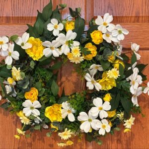 Bright Yellow and White Wreath
